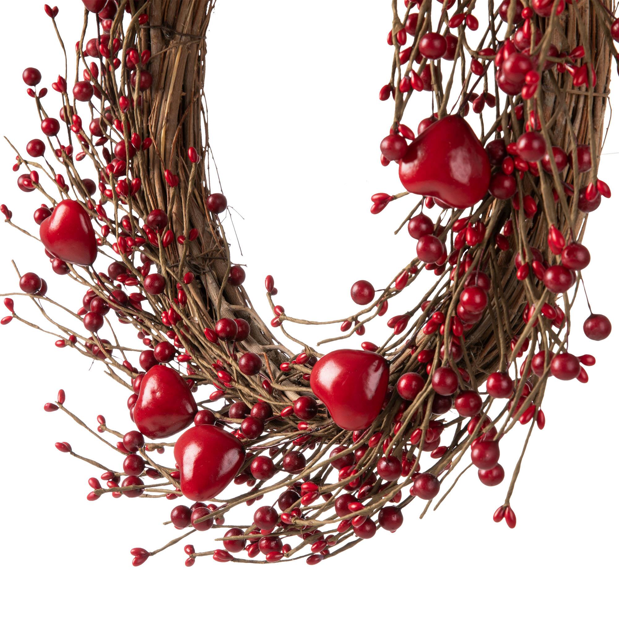 Glitzhome® 18" Valentine's Berry Wreath